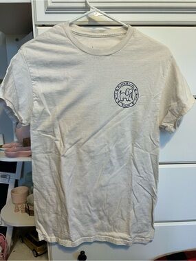 Cream Short-Sleeve Graphic Logo Tee